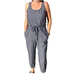 NWT Anthropologie Drew Striped Jogger Jumpsuit